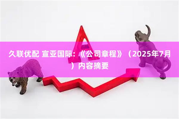 久联优配 宣亚国际: 《公司章程》(2025年7月)内容摘要