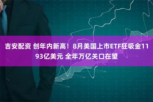吉安配资 创年内新高！8月美国上市ETF狂吸金1193亿美元 全年万亿关口在望
